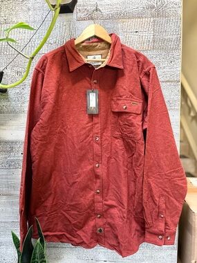 Legendary Whitetails | NWT Men's Red Buck Camp Button-Up Flannel Shirt - XLT